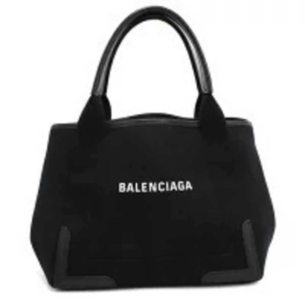 Balenciaga Tote Bag Navy Blue Cabas Black Handbag